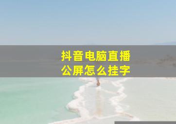 抖音电脑直播公屏怎么挂字