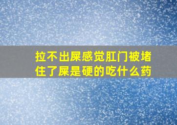 拉不出屎感觉肛门被堵住了屎是硬的吃什么药