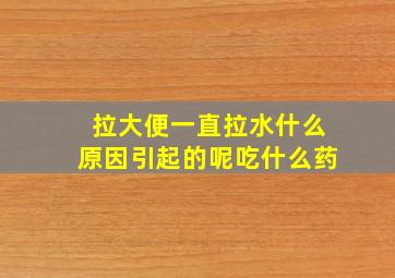 拉大便一直拉水什么原因引起的呢吃什么药