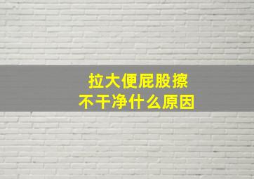 拉大便屁股擦不干净什么原因