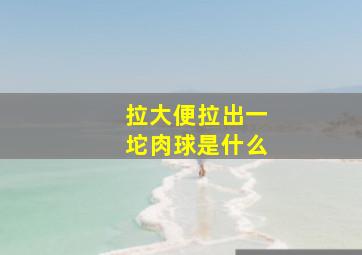 拉大便拉出一坨肉球是什么