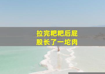 拉完粑粑后屁股长了一坨肉