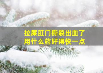 拉屎肛门撕裂出血了用什么药好得快一点