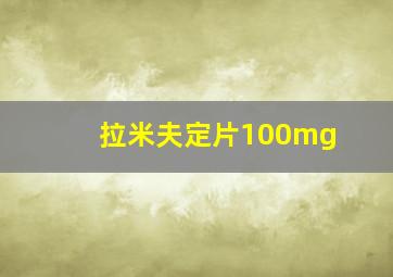 拉米夫定片100mg