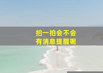 拍一拍会不会有消息提醒呢