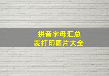 拼音字母汇总表打印图片大全