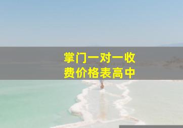 掌门一对一收费价格表高中