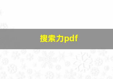 搜索力pdf