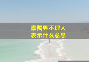 摩羯男不理人表示什么意思