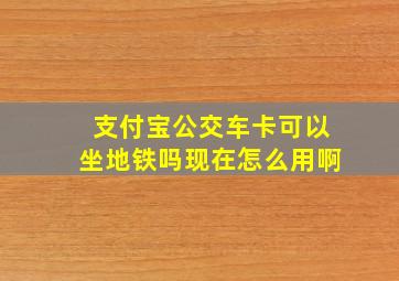 支付宝公交车卡可以坐地铁吗现在怎么用啊