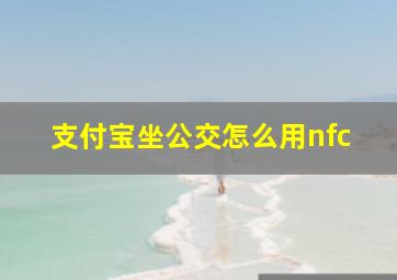 支付宝坐公交怎么用nfc