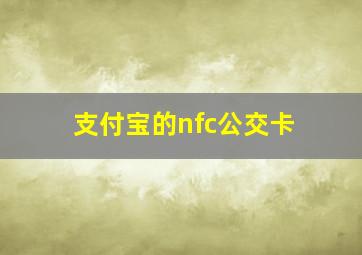 支付宝的nfc公交卡