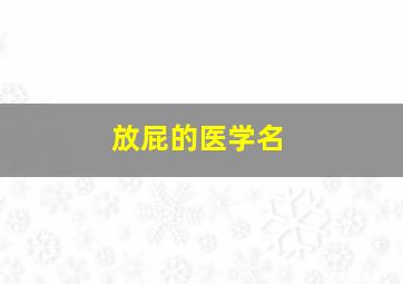 放屁的医学名