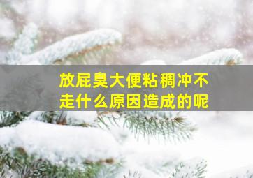 放屁臭大便粘稠冲不走什么原因造成的呢