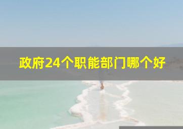 政府24个职能部门哪个好