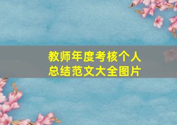 教师年度考核个人总结范文大全图片