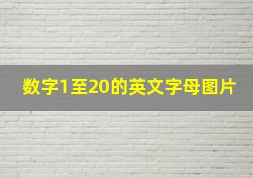 数字1至20的英文字母图片