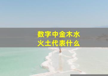 数字中金木水火土代表什么