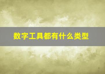 数字工具都有什么类型