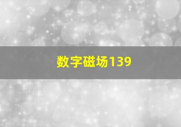 数字磁场139