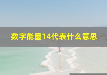 数字能量14代表什么意思