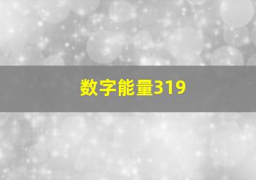 数字能量319