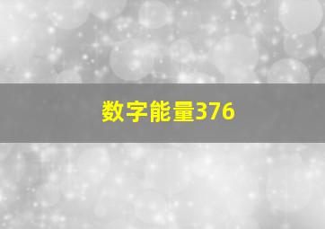 数字能量376