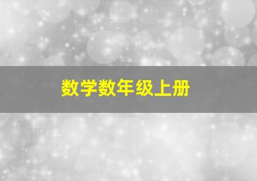 数学数年级上册