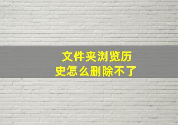 文件夹浏览历史怎么删除不了