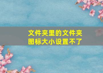 文件夹里的文件夹图标大小设置不了