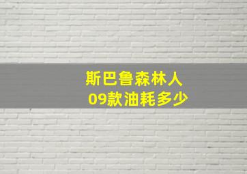 斯巴鲁森林人09款油耗多少