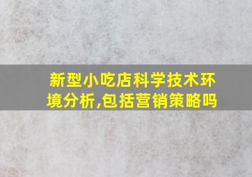 新型小吃店科学技术环境分析,包括营销策略吗