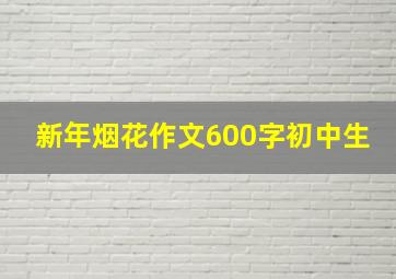 新年烟花作文600字初中生