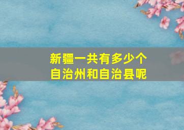 新疆一共有多少个自治州和自治县呢