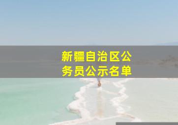 新疆自治区公务员公示名单