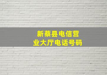 新蔡县电信营业大厅电话号码