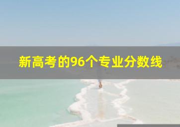 新高考的96个专业分数线