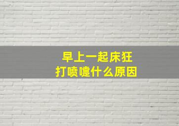 早上一起床狂打喷嚏什么原因