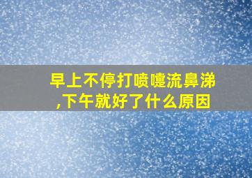 早上不停打喷嚏流鼻涕,下午就好了什么原因