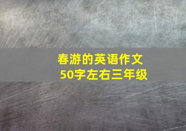 春游的英语作文50字左右三年级