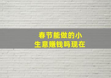 春节能做的小生意赚钱吗现在