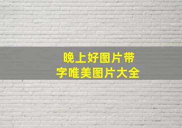 晚上好图片带字唯美图片大全