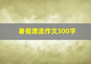 暑假漂流作文300字