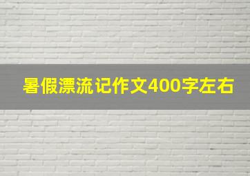 暑假漂流记作文400字左右