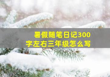 暑假随笔日记300字左右三年级怎么写