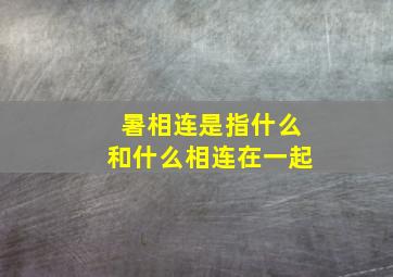 暑相连是指什么和什么相连在一起