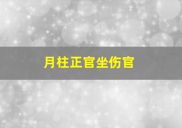 月柱正官坐伤官