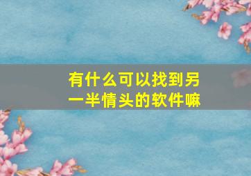 有什么可以找到另一半情头的软件嘛