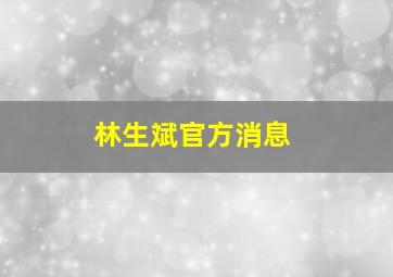 林生斌官方消息