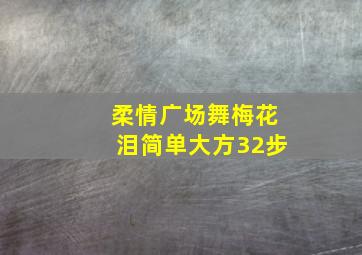 柔情广场舞梅花泪简单大方32步